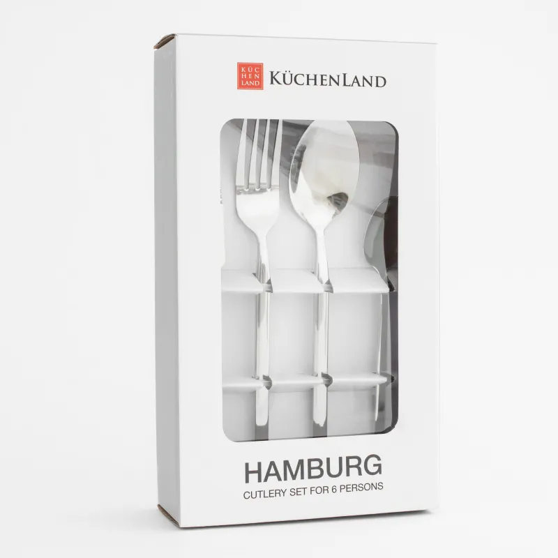 Столовые приборы, 6 перс, 24 пр, сталь, Hamburg, image-5