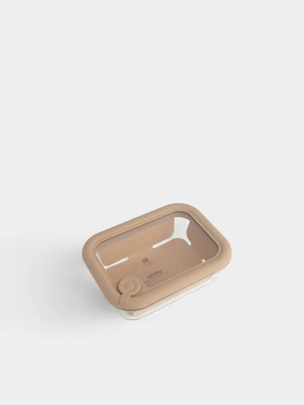 Контейнер, 600 мл, клапаны бар, шыны Т/пластик, тікбұрышты, қоңыр, Verre, image-4