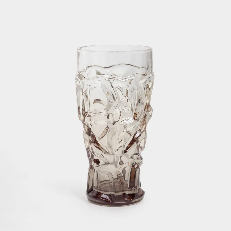 Стакан, 15 см, 270 мл, стекло Р, серый градиент, Узоры, Gala