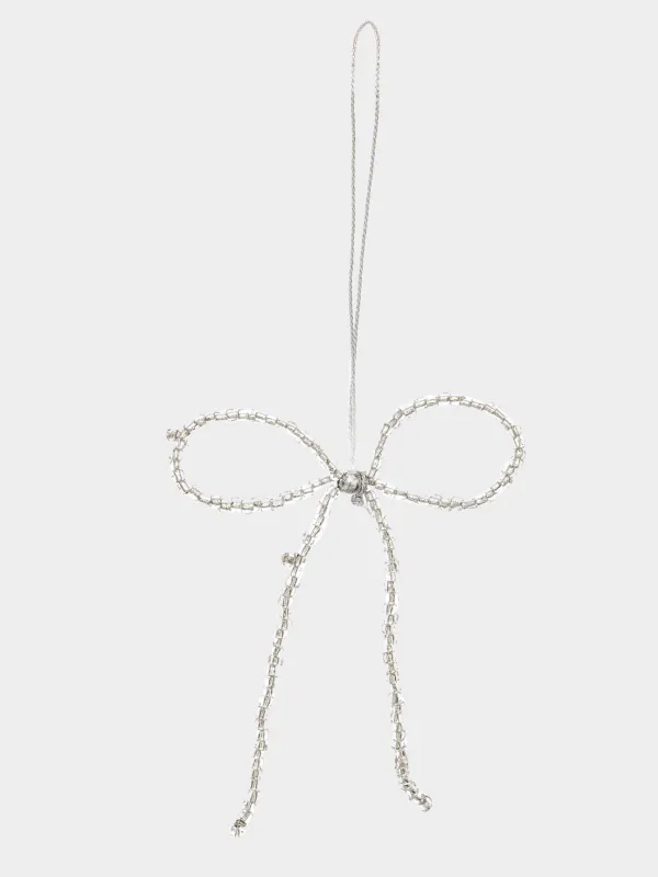 Шырша ойыншығы, 10 см, моншақ/металл, күміс, Бантик, Beads figure, image-1