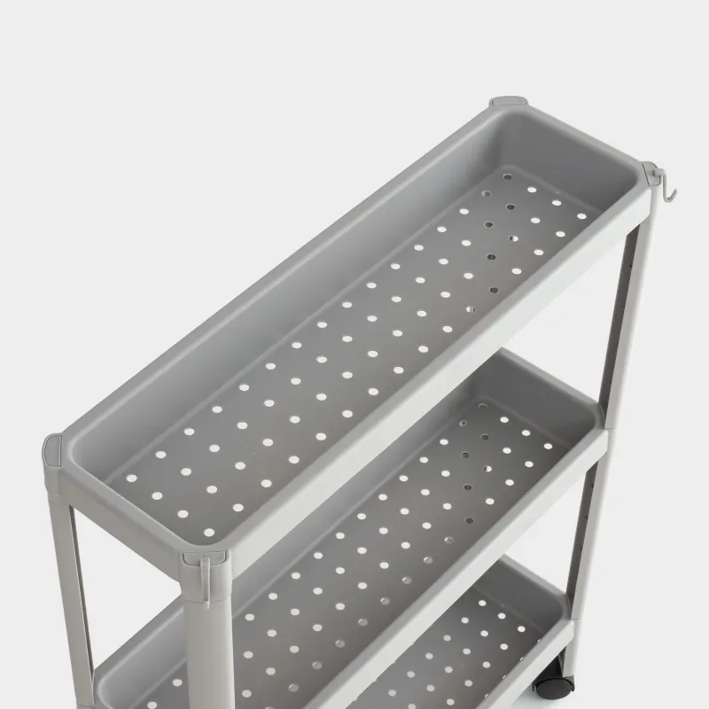 Сөре, 3 деңгейлі, 58х18х75 см, пластик, сұр, Grating, image-7