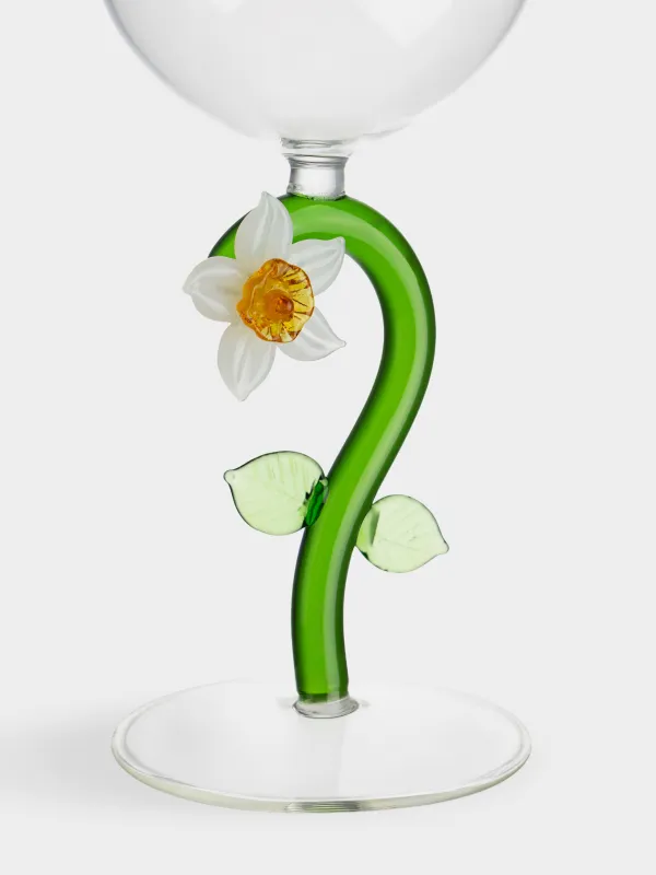 Шарап бокалы, 290 мл, Б шыны, жасыл аяқ, Нәркес, Shape, image-2