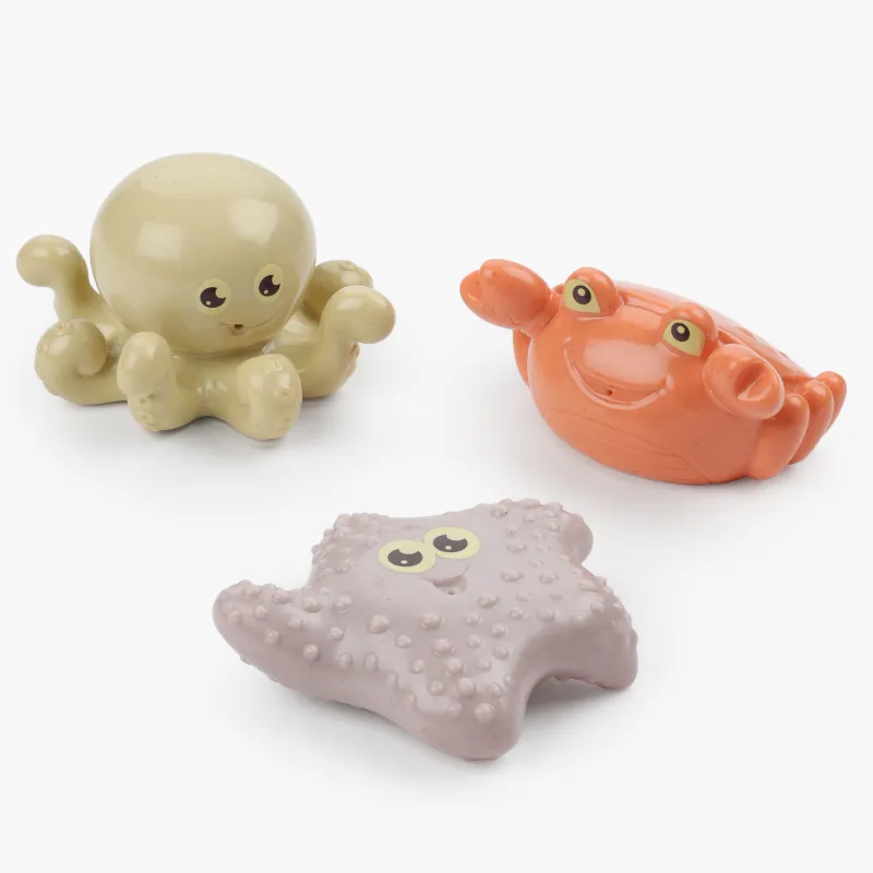 Шомылуға арналған ойыншықтар жиынтығы, 4 зат, шашыратқыштар, пластмасса, түрлі-түсті, теңіз тұрғындары, Kiddy, image-1