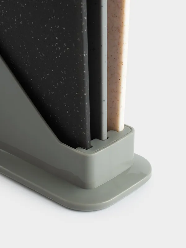 Кесу тақтасы, 32х20 см, 3 дана, стендте, пластик, сұр/сарғылт/қара, Speck, image-2