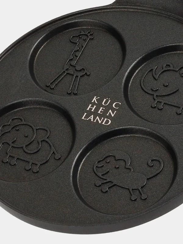 Таба, жұмыртқа пен құймақтарға арналған, 21 см, 4 бөлім, қапталған, алюминий, Жануарлар, Action, image-3