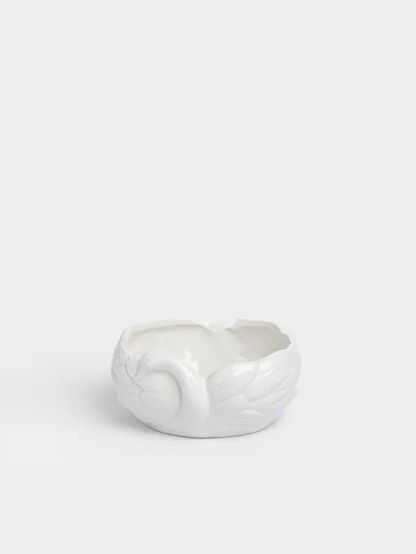 Кәмпит ыдысы, 16х7 см, керамика, ақ, Аққу, Аққу, image-1