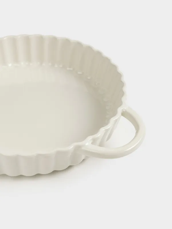 Форма для запекания, 28 см, керамика, круглая, молочная, Cakes ivory, image-2
