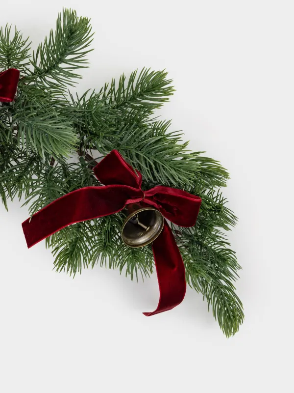 Сәндік композиция, 61 см, полиэтилен, Қоңырауы бар шырша, Conifer decor, image-2