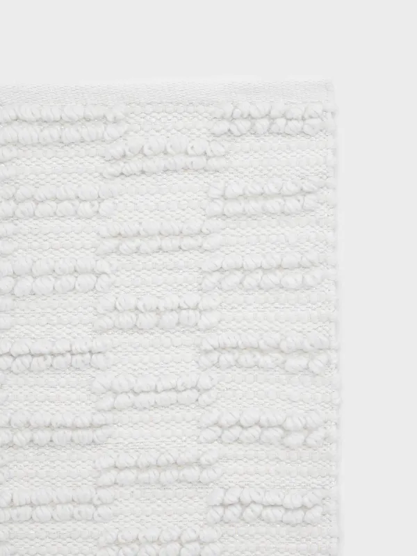 Кілемше, 70x120 см, мақта/полиэстер, ақ, Textured, image-2