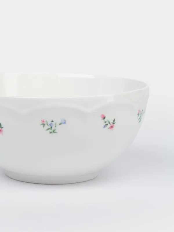 Кесе, 14х7 см, 600 мл, 2 дана, фарфор N, ақ, Нәзік гүлдер, El floria, image-1
