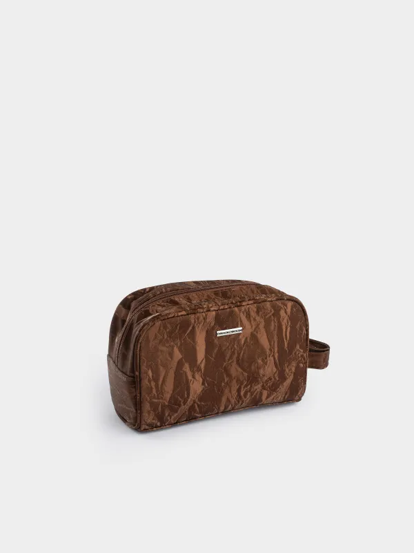 Косметикалық сөмке, 23х16 см, полиуретан, қоңыр, Krush, image-5