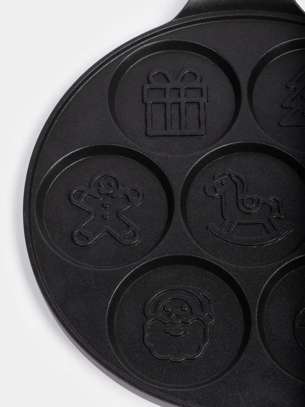 Жұмыртқа мен құймаққа арналған таба, 26 см, 7 бөлім, жабыны бар, алюминий, Жаңа жылдық атрибуттар, Action, image-3