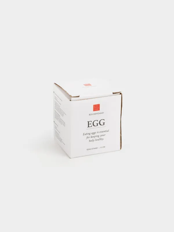 Подставка для яйца, 6 см, керамика D, молочная, с черным кантом, Egg, Course, image-4