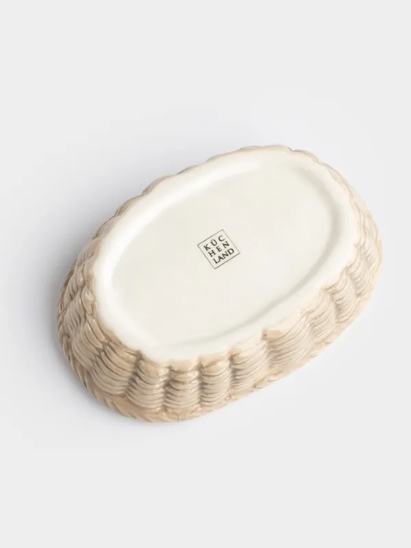 Набор для соли и перца, 15 см, на подставке, керамика D, Петух и курица в корзинке, Rooster, image-6