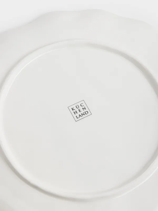 Ыдыс, 23 см, керамика, сүт түстес, Нәзік гүлдер, El flora, image-4