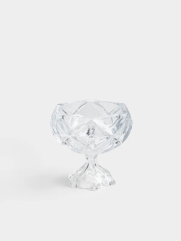 Ваза для фруктов, 19х17 см, на ножке, стекло Р, Rhomb, image-4