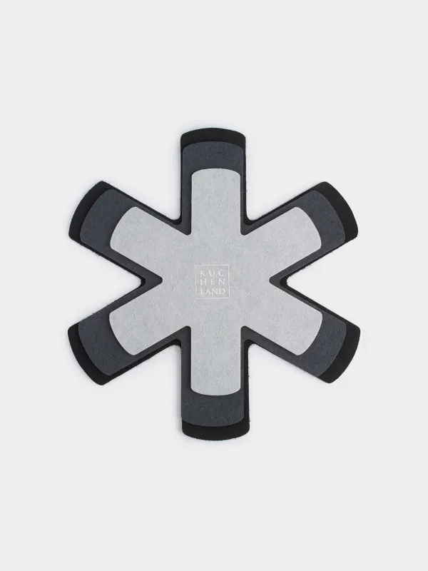 Қуыруға арналған табаға арналған қорғағыштар жинағы, 3 дана, 38/34/27 см, киіз, сұр, Assist, image-0