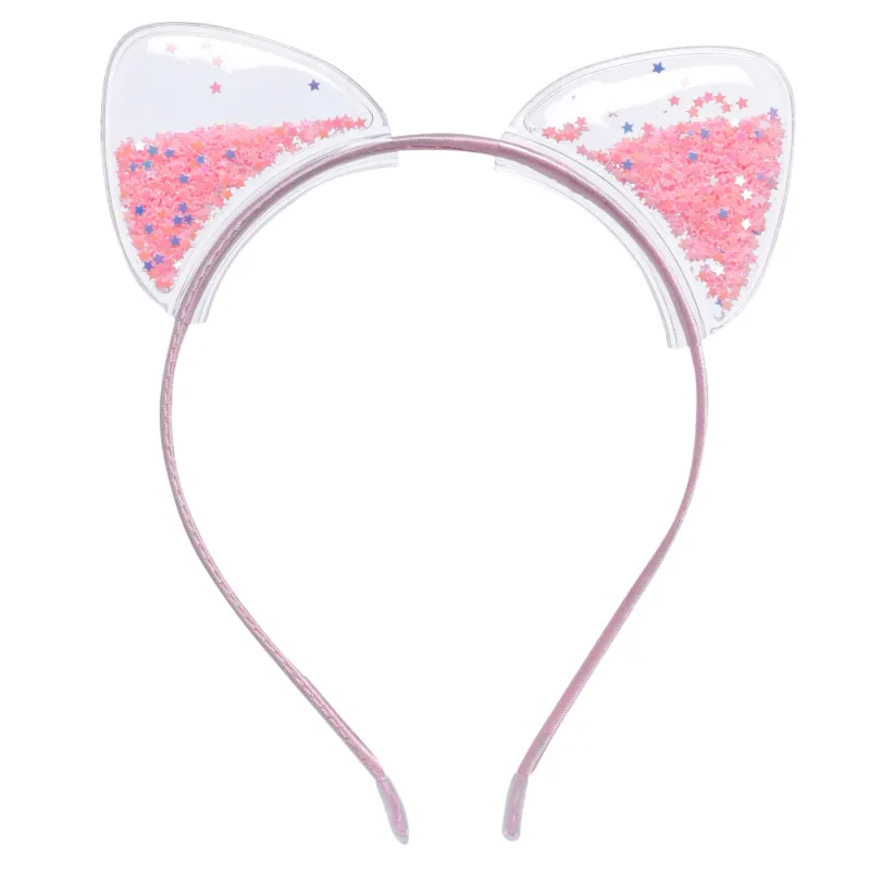 Шаш жиегі, 12х15 см, балаларға арналған, пластик / акрил, қызғылт, құлақ, Hairstyle, image-0