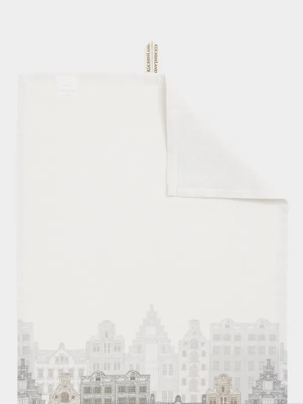 Асүйлік сүлгі, 40х60 см, мақта, сүт түстес, Үйлер, House built, image-1