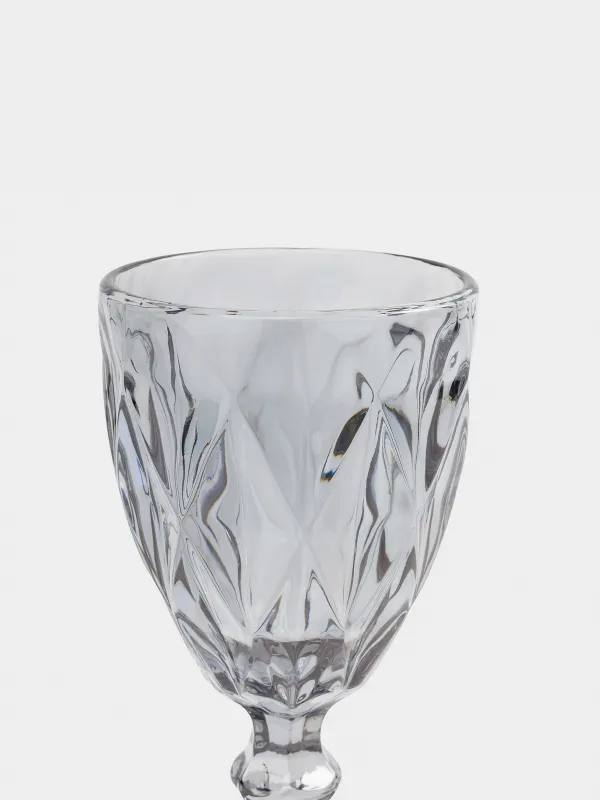 Шарап бокал-кубогы, 300 мл, шыны Р, сұр, Rhomb color, image-2