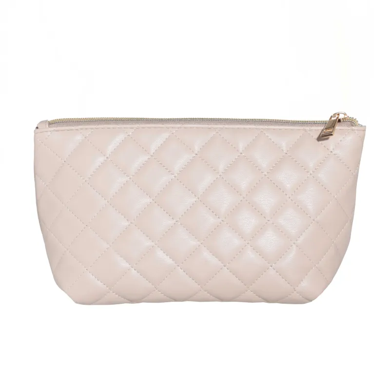 Косметика сөмкесі, 26х13 см, полиуретан, сарғылт, Quilted, image-2