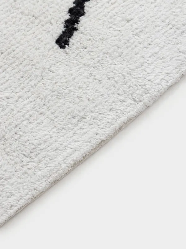 Кілем, 150х210 см, мақта, сүт түстес, Сызықтар, Rhombic, image-2