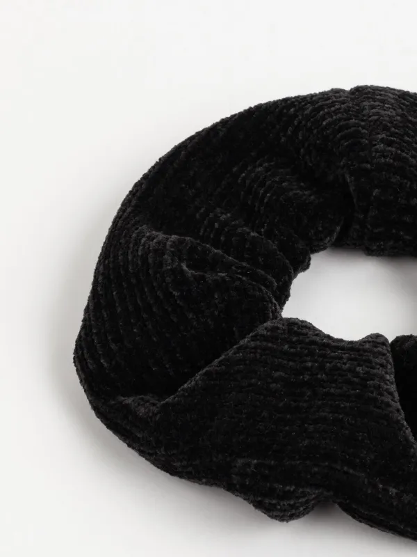 Резинка для волос, 10 см, вельвет, черная, Hair velvet, image-2