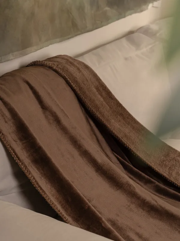 Жамылғы, 140х190 см, фланель, қоңыр, Flannel, image-1