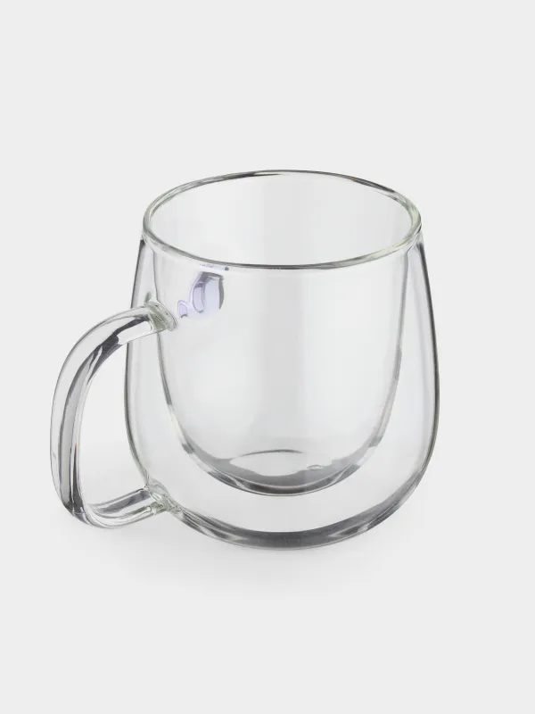 Кружка, 280 мл, стекло Б, Сиреневая точка, Air decor, image-1