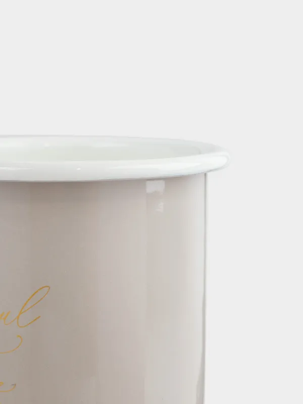 Саптыаяқ, 400 мл, эмальданған металл, сүт түстес, Wonderful Time, Autumn eamel, image-4