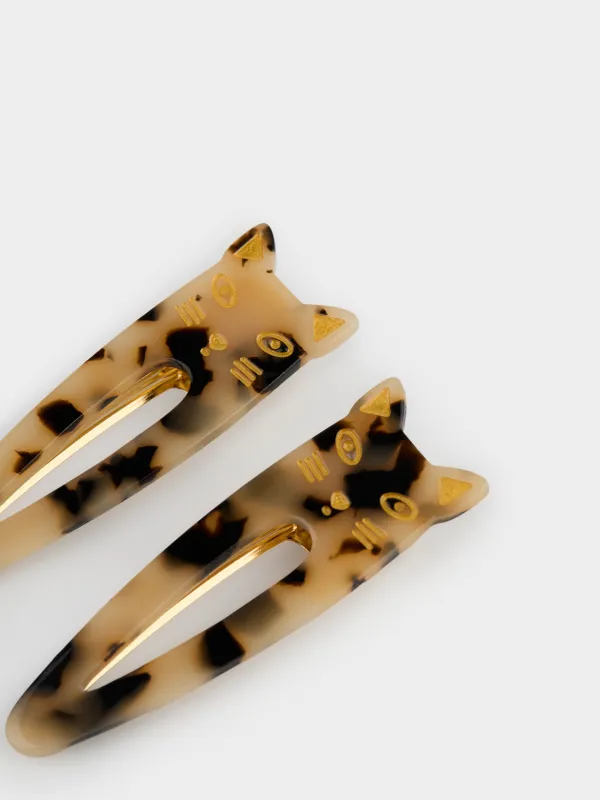 Заколка для волос, акрил/металл, Cat, image-2