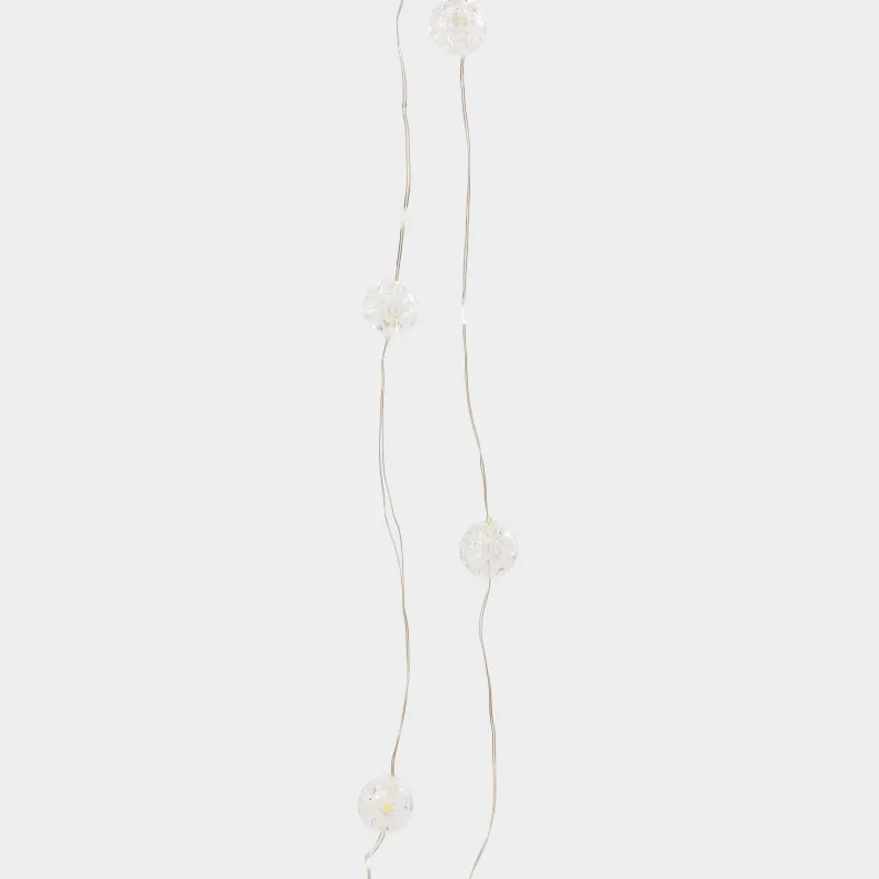 Сәндік гирлянд, 1,9 м, жарықтандырылған, акрил/пластик, ақ, Шарлар, Christmas, image-2