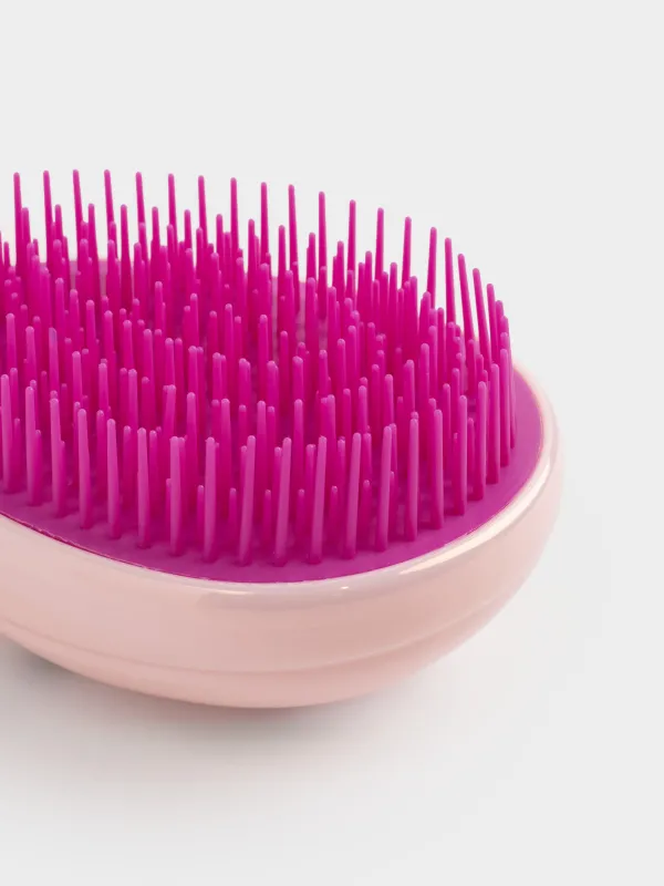 Шашқа арналған массаж тарағы, 12 см, балалар, пластик/силикон, қызғылт, Бір мүйізді, Unicorn, image-2