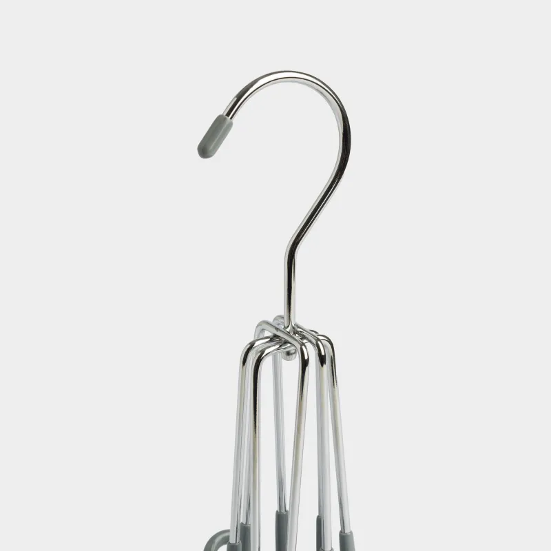 Белдік ілгіші, 18 см, 4 Ілмек, айналмалы, қапталған металл, сұр, түсті үй, image-3