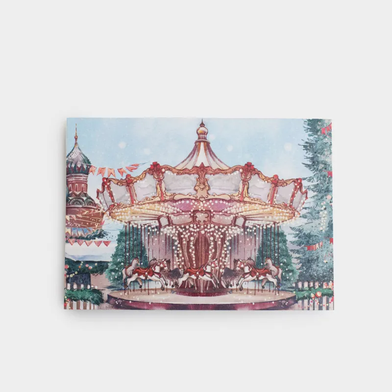 Открытка подарочная 3D, 18х13 см, Carousel