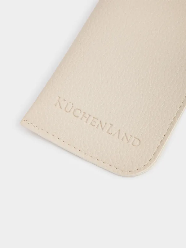 Футляр для очков, 18x8 см, полиуретан, бежевый, Memo, image-3