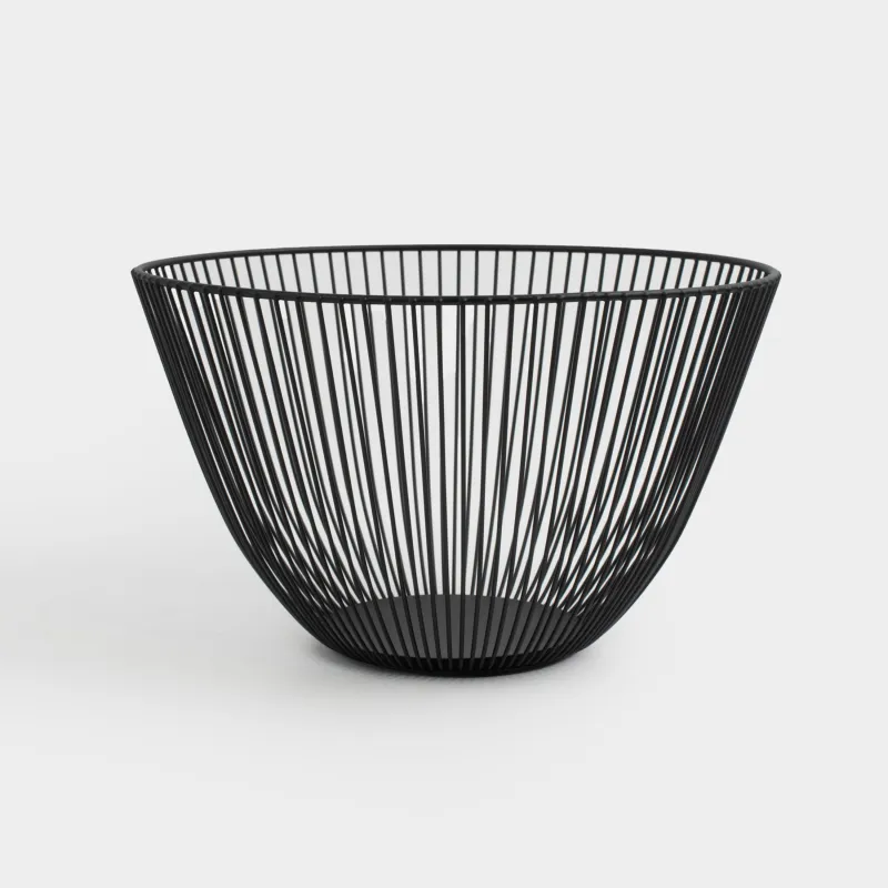 Жеміс себеті, 25 см, металл, қара, Twist black