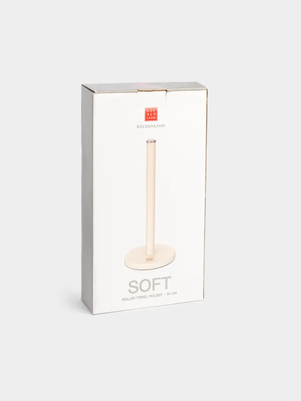 Держатель для бумажных полотенец, 34 см, металл, бежевый, Soft, image-1