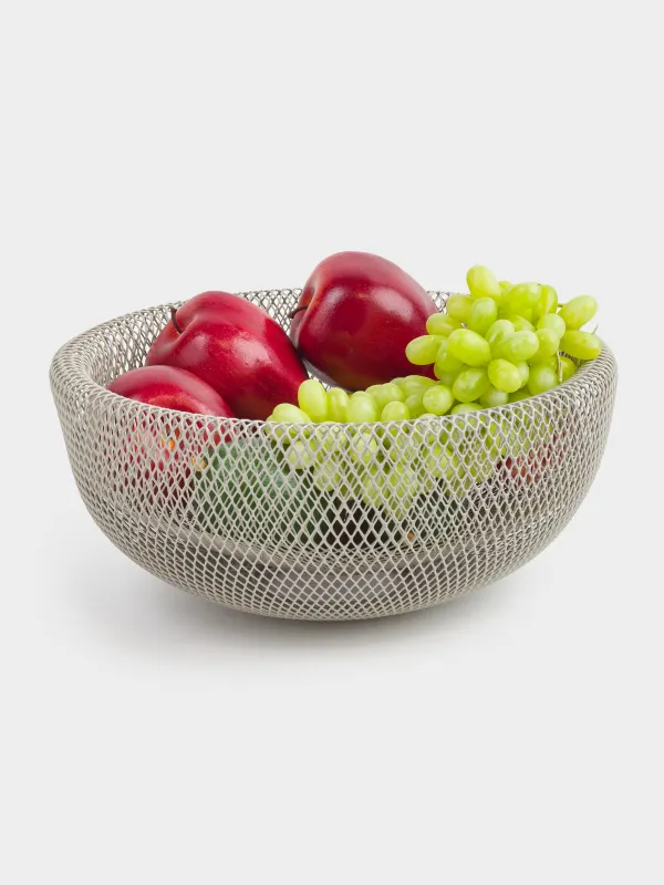 Жеміс себеті, 29 см, металл, сұр-сарғылт-қоңыр, Dainty twin, image-4