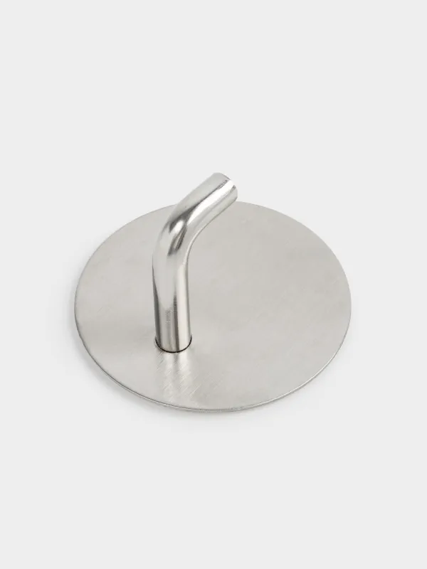 Гүл шоқтарына арналған ілмек, 4 см, жабысқышы бар, болат, дөңгелек, күміс, Hook, image-3