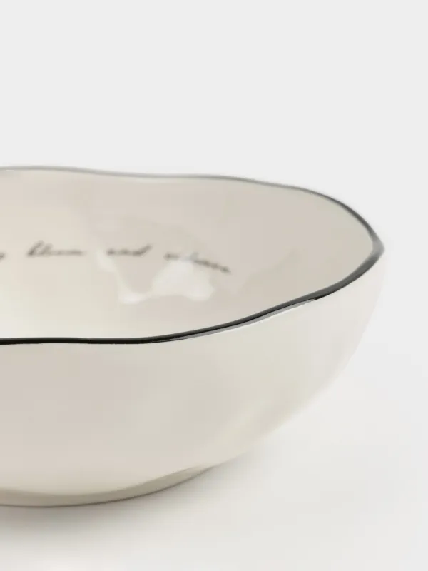 Салатник, 17х6 см, 600 мл, керамика D, белый, Графичные цветы, Floria graphic, image-4