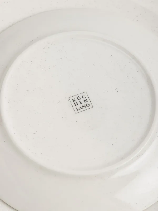 Сервиз обеденный, 6 перс, 18 пр, фарфор P, молочный, в крапинку, Latio, image-6