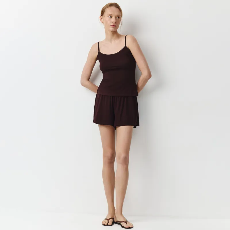 Әйелдер шорттары, үйге арналған, өлшемі L, бамбук/эластан К, қоңыр, Elodie