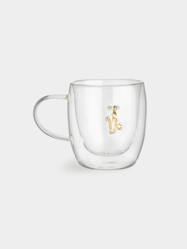 Саптыаяқ, 280 мл, шыны Б/металл, алтын түстес аспасы бар, Тауешкі, Air figure zodiac, image-0