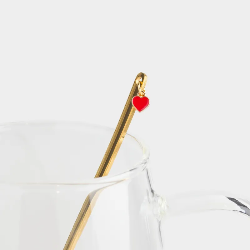 Кружка, 470 мл, с ложкой, стекло Б/металл, Коты, Lux elements, image-3