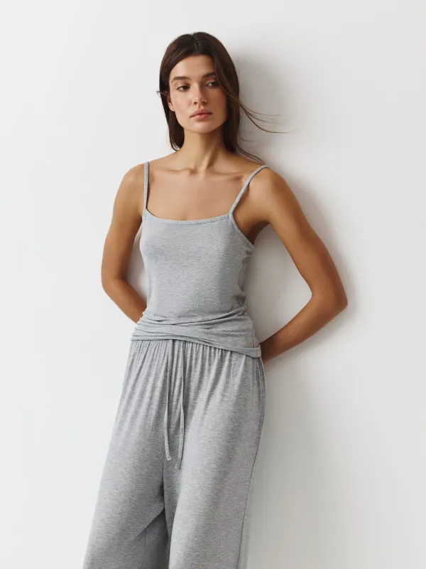 Әйелдер шалбары, үйге арналған, өлшемі S, карго, вискоза/спандекс, сұр меланж, Aidila, image-2