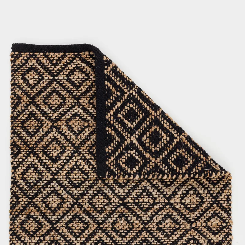 Кілем, 60х100 см, джут / мақта, құм / қара, Гауһар, Jute, image-6