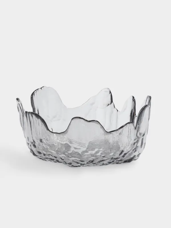 Пиала, 13х6 см, стекло, серая, Nautilus color, image-0