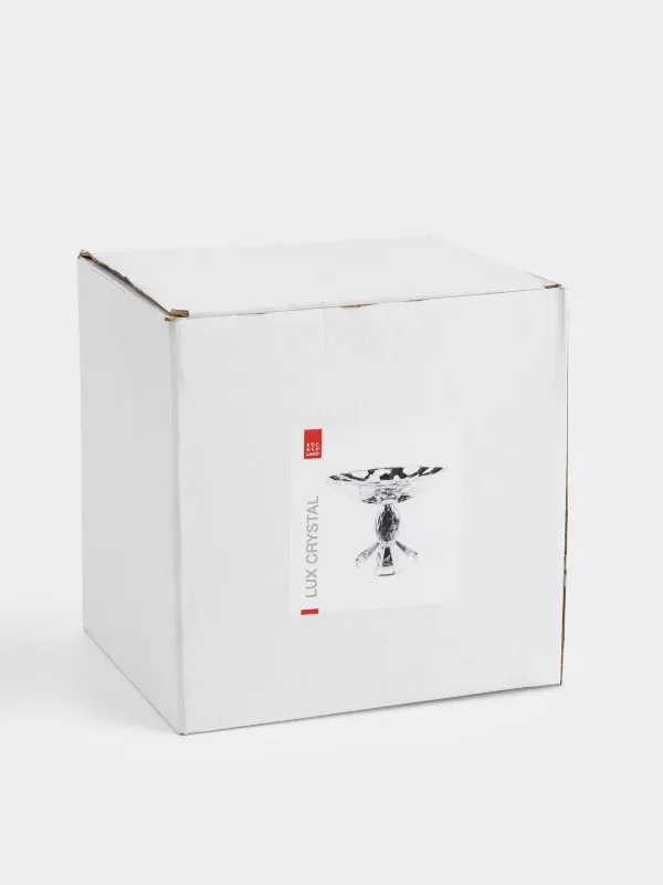 Аяқты ыдыс, 15х15 см, хрусталь шыны, Lux crystal, image-4