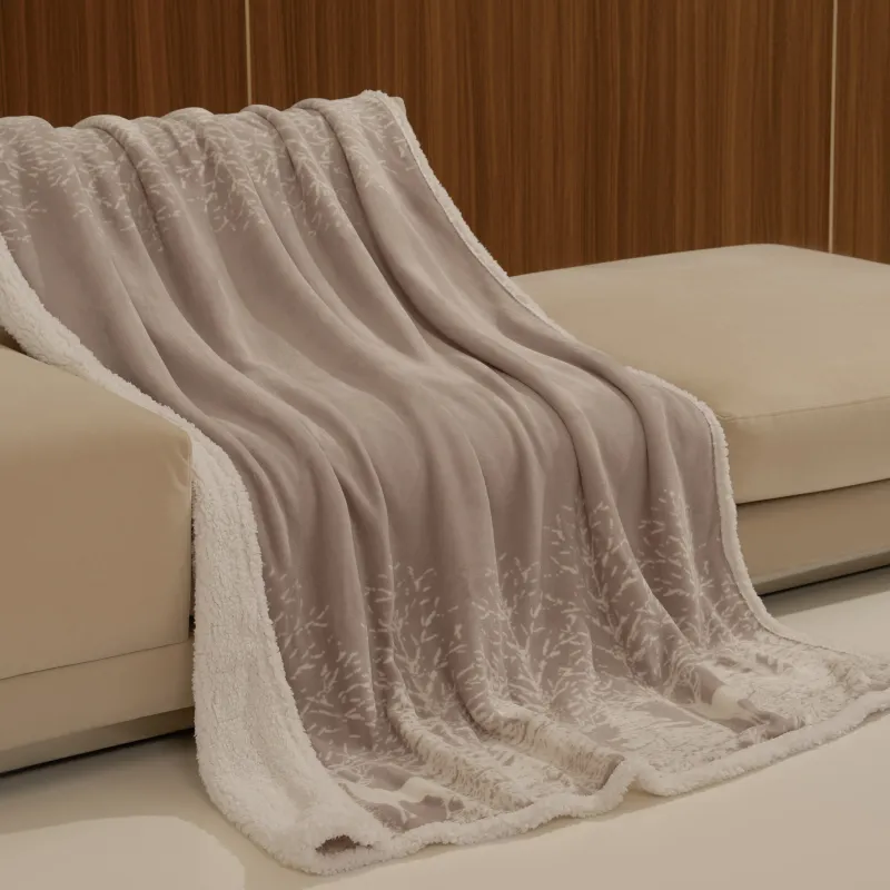 Жамылғы, 130х170 см, фланель/шерпа, күрең-сарғыш, Тор, Hazel